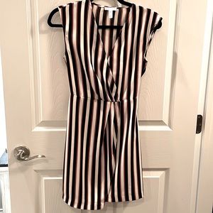 Leith - Surplice Minidress Navy Iris Tri Stripe